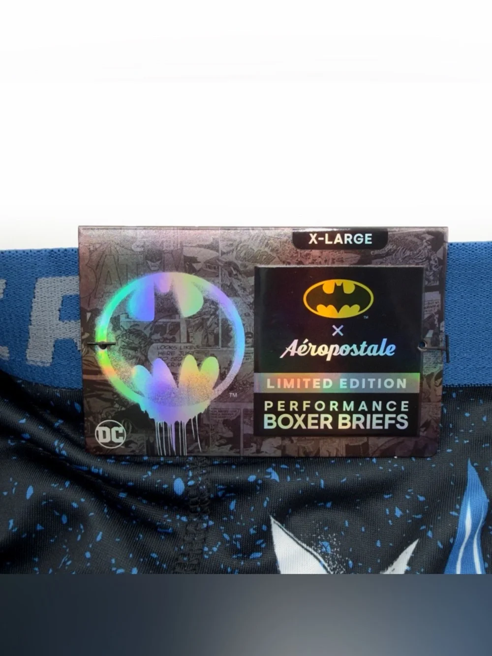 New Batman DC Comics Boxer Briefs Mens Size XL Underwear Black Blue Comic Movie